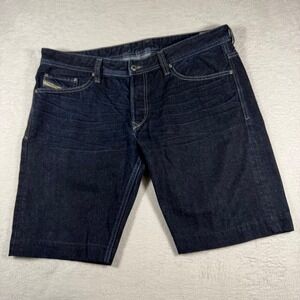Diesel Viker Denim Shorts Mens 38 Dark Wash Indigo Made in USA Regular Straight